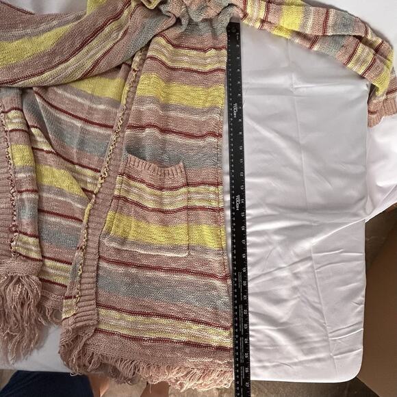 NEW Wonderly Womens Multi Color Long Cardigan Sweater Open Front Size XL Boho - Picture 5 of 7